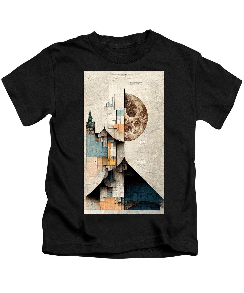 Moon Kids T-Shirt featuring the digital art Day to Night by Nickleen Mosher