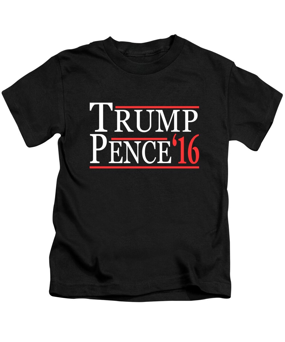 Funny Kids T-Shirt featuring the digital art Donald Trump Mike Pence by Flippin Sweet Gear