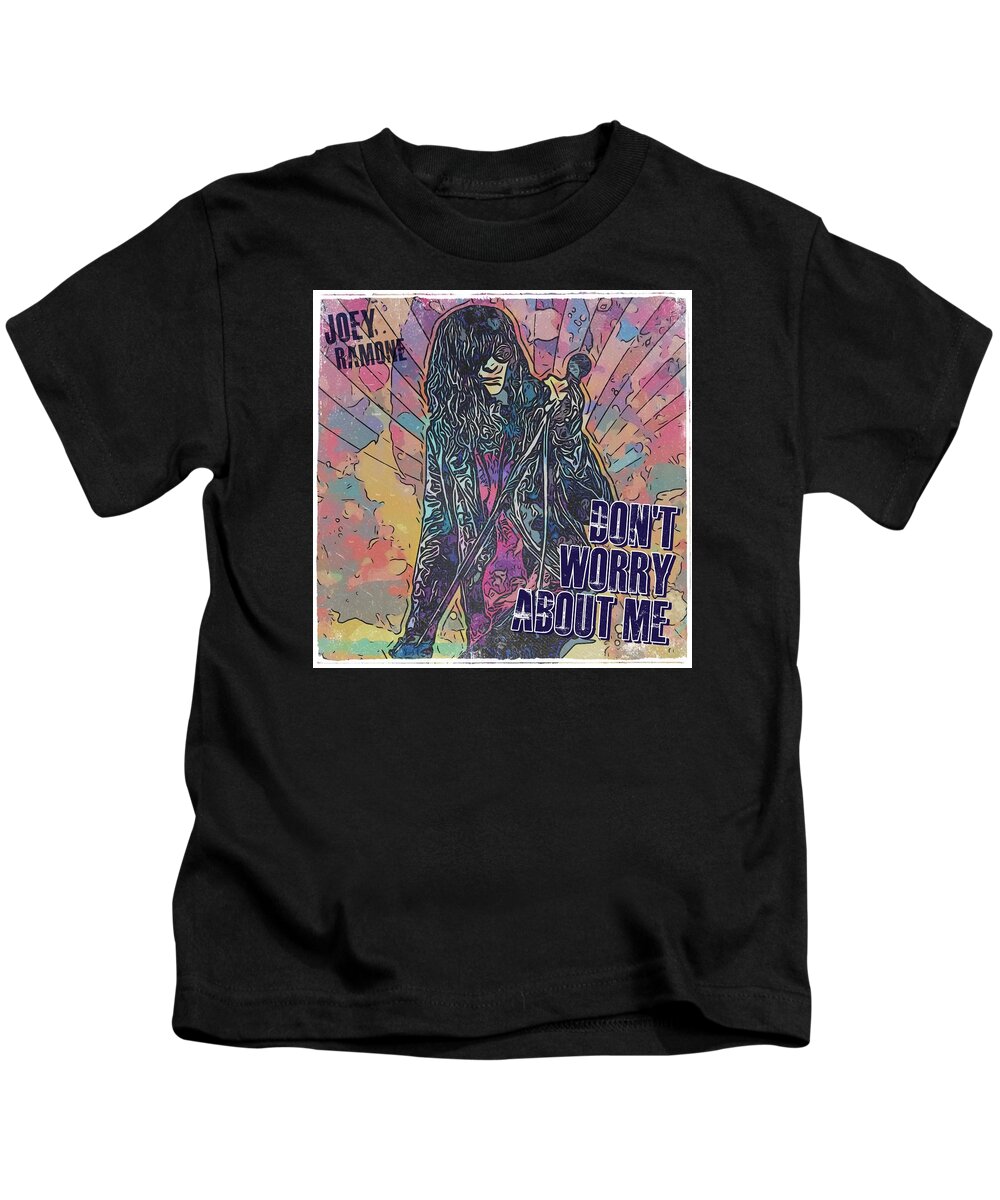 Ramones Kids T-Shirt featuring the digital art Don't Worry About Me by Christina Rick