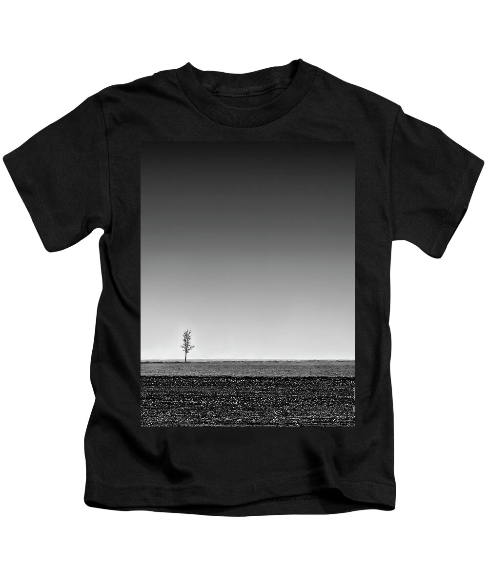 Earth Is Ready For Seeding - Graphics Of Spring Fields Kids T-Shirt featuring the photograph Earth Is Ready For Seeding - Graphics Of Spring Fields by Tatiana Bogracheva