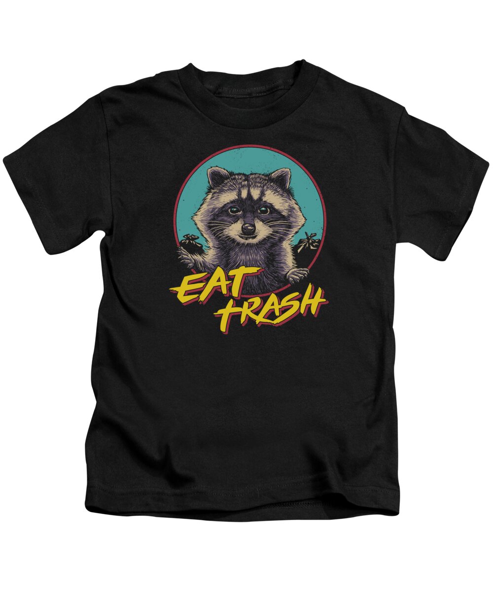 Trash Kids T-Shirt featuring the digital art Eat Trash by Vincent Trinidad