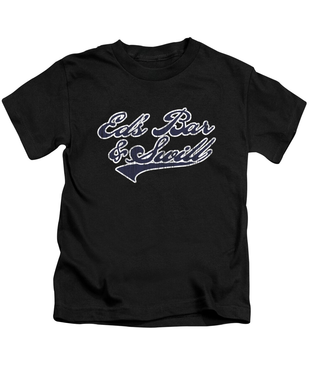 Funny Kids T-Shirt featuring the digital art Eds Bar And Swill Retro by Flippin Sweet Gear