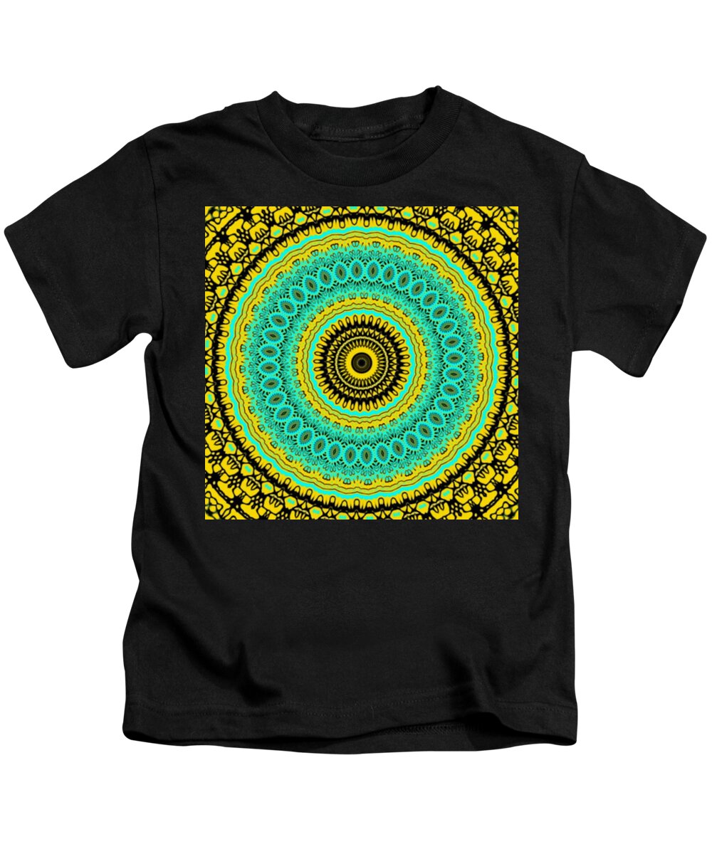 Black Kids T-Shirt featuring the digital art Electric Web by Designs By L