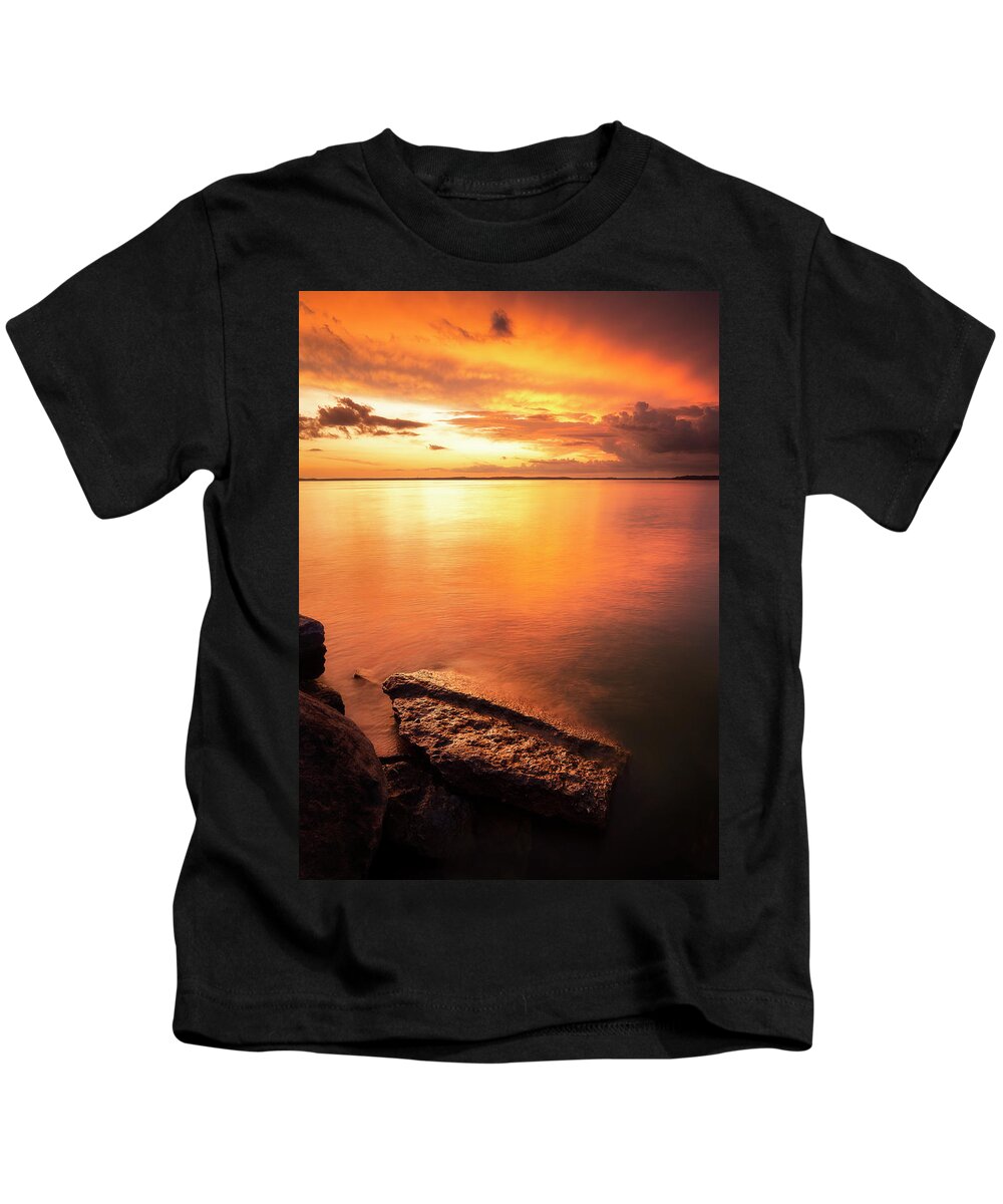 Sunset Kids T-Shirt featuring the photograph Evening Splendor by Nate Brack