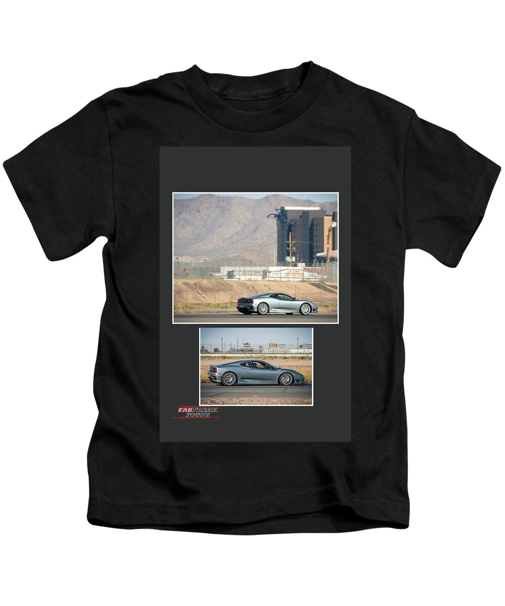 Ferrari Kids T-Shirt featuring the photograph Ferrari 360 Challenge Stradale collage by Darrell Foster