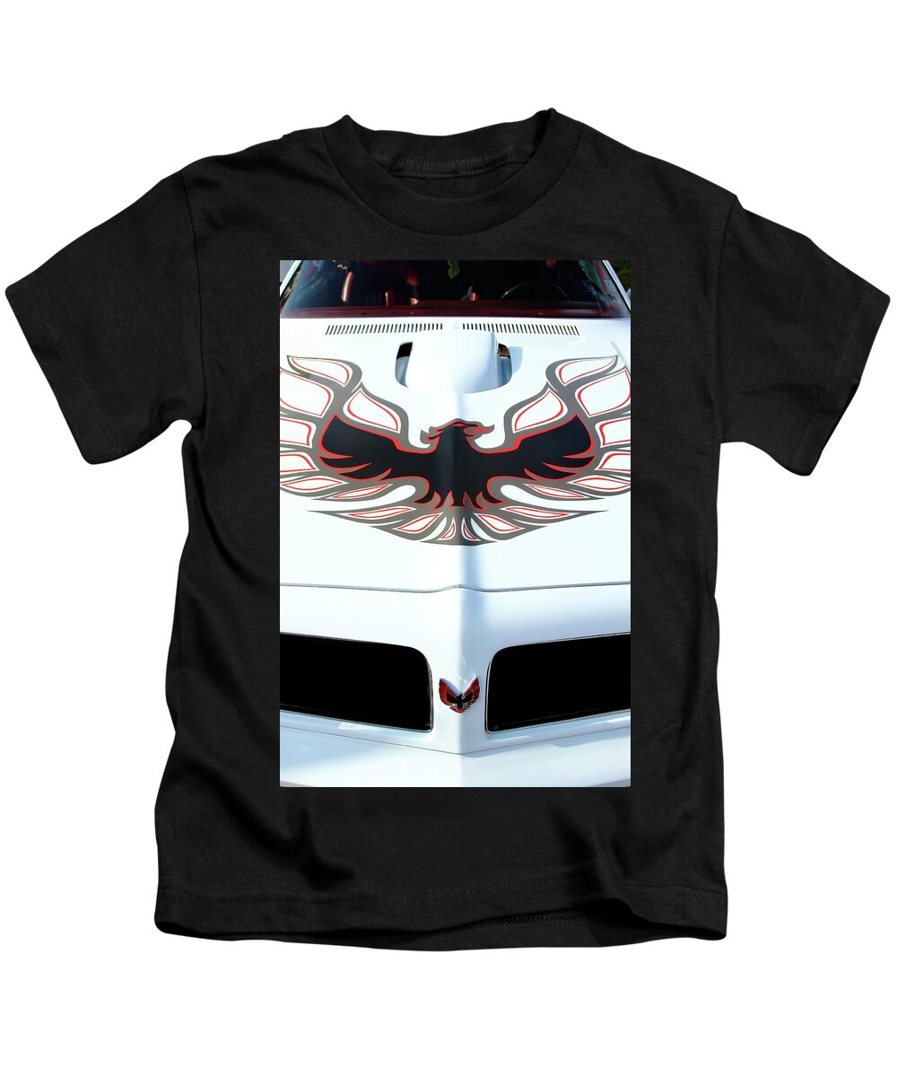 Pontiac Kids T-Shirt featuring the photograph Flaming Bird by Lens Art Photography By Larry Trager