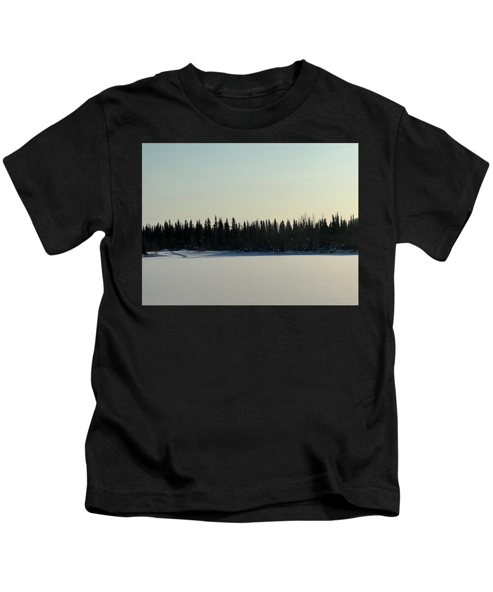 Winter Kids T-Shirt featuring the photograph Frozen Forest by Barbara Von Pagel