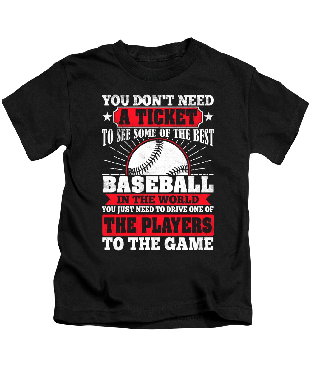 Funny Baseball Player Sports Kids T-Shirt by Jacob Zelazny - Pixels