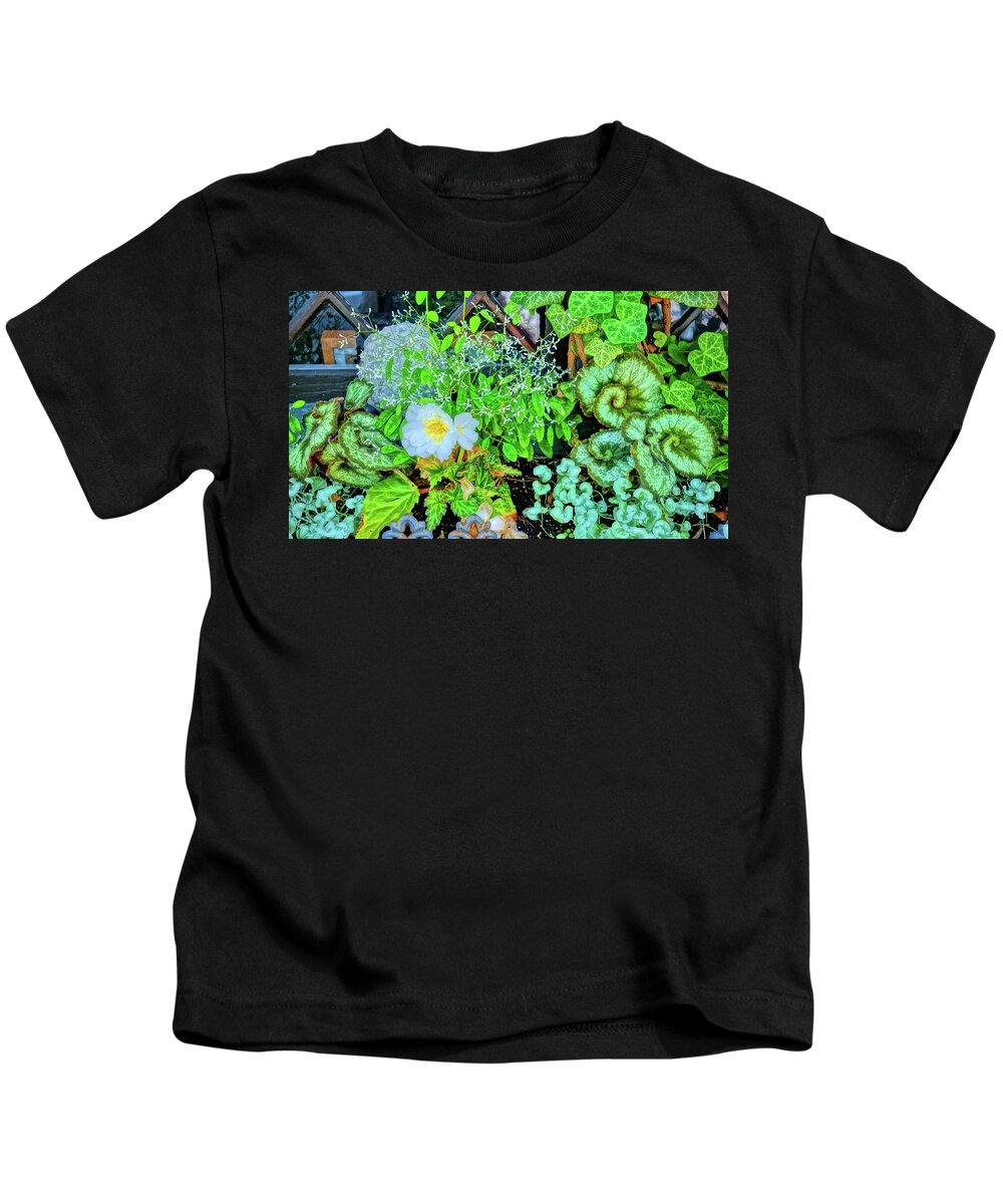 Plants Kids T-Shirt featuring the photograph Gallery Greens by Don Margulis