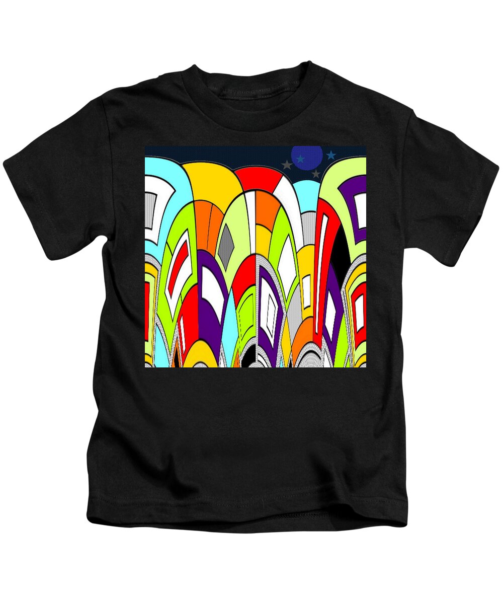 Red Kids T-Shirt featuring the digital art Gimp City by Designs By L