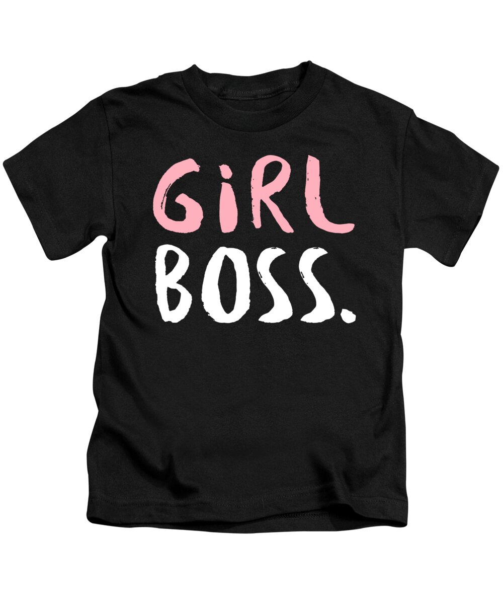 Entrepreneur Kids T-Shirt featuring the digital art Girl Boss by Jacob Zelazny