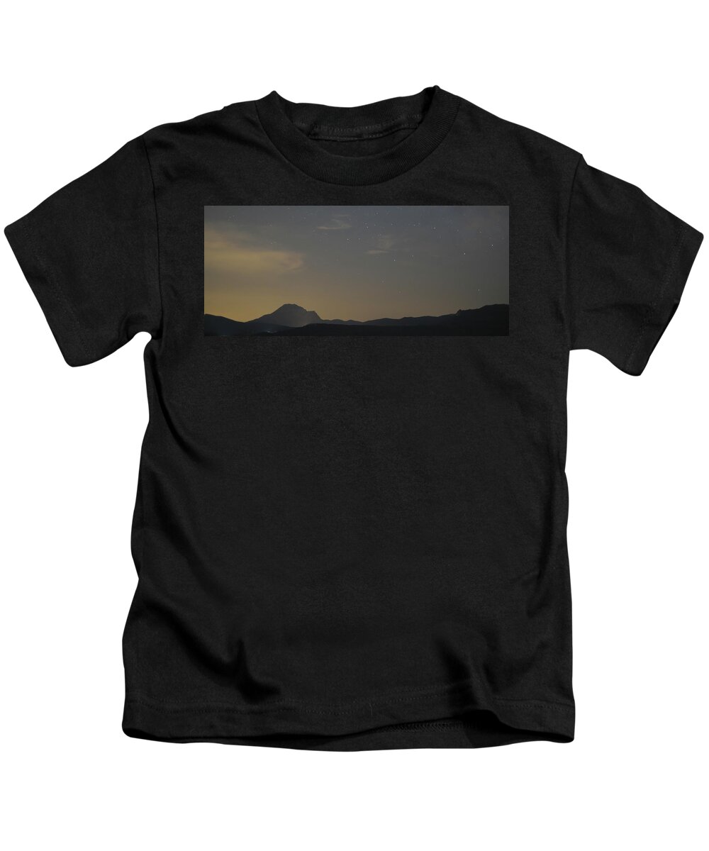 Landscape Kids T-Shirt featuring the photograph Golden sky or Starry sky ? by Karine GADRE