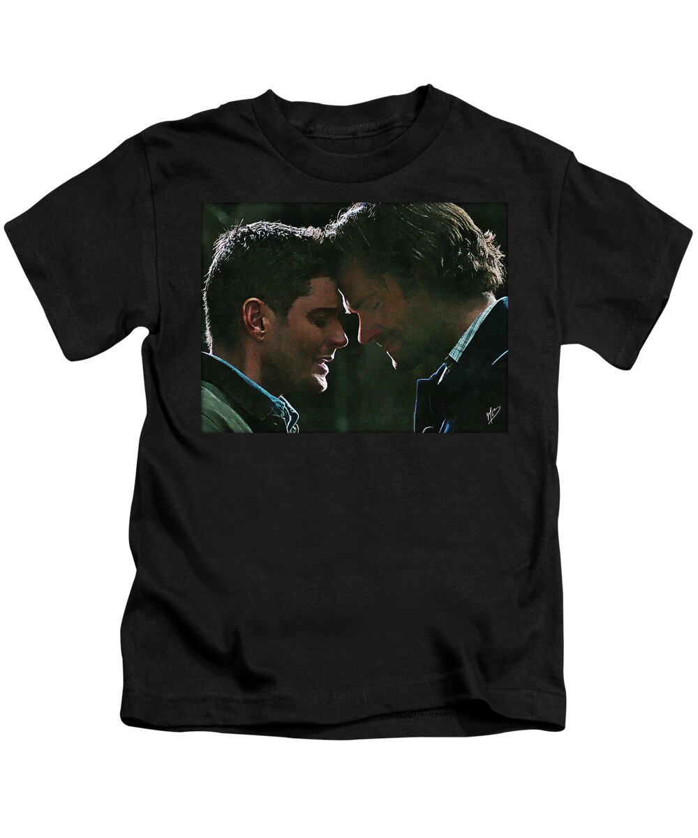 Supernatural Kids T-Shirt featuring the painting Goodbye by Mark Baranowski