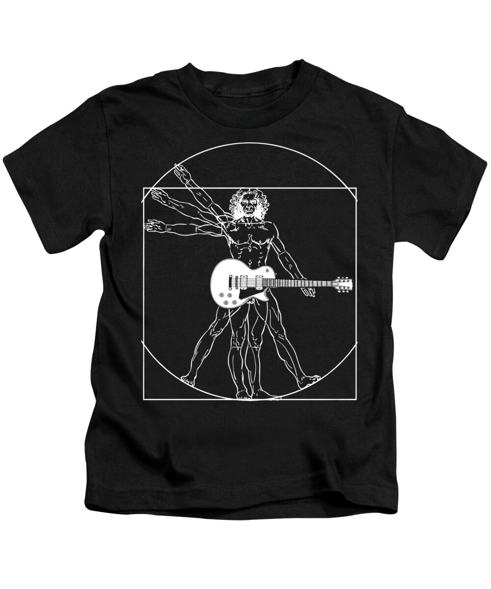 Music Kids T-Shirt featuring the digital art Guitar Davinci by Jacob Zelazny