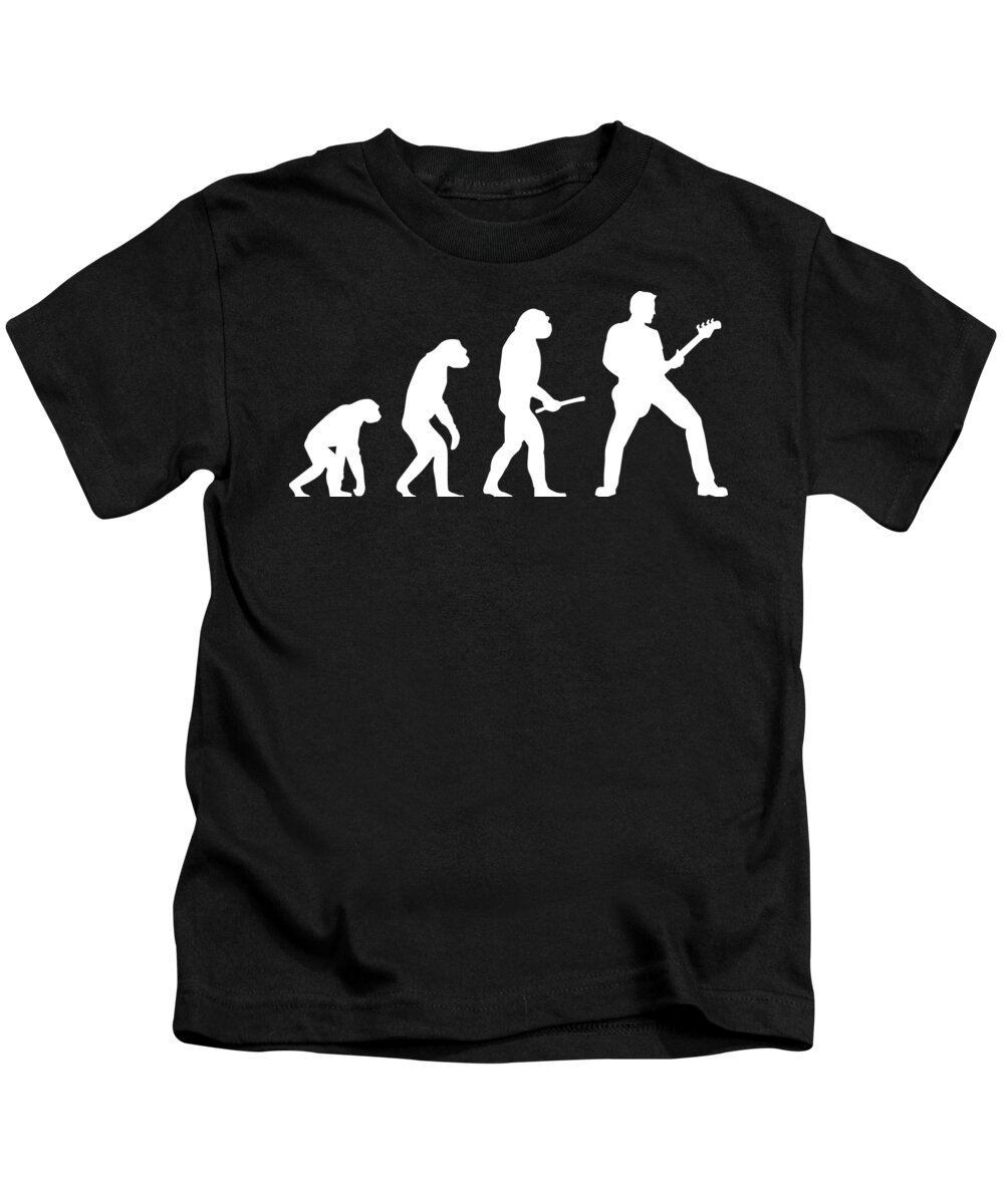Evolution Of Guitar Kids T-Shirt featuring the digital art Guitar Evolution by Jacob Zelazny