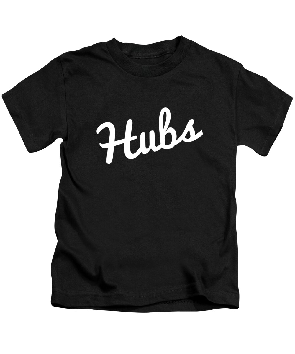Anniversary Kids T-Shirt featuring the digital art Hubs Husband by Flippin Sweet Gear