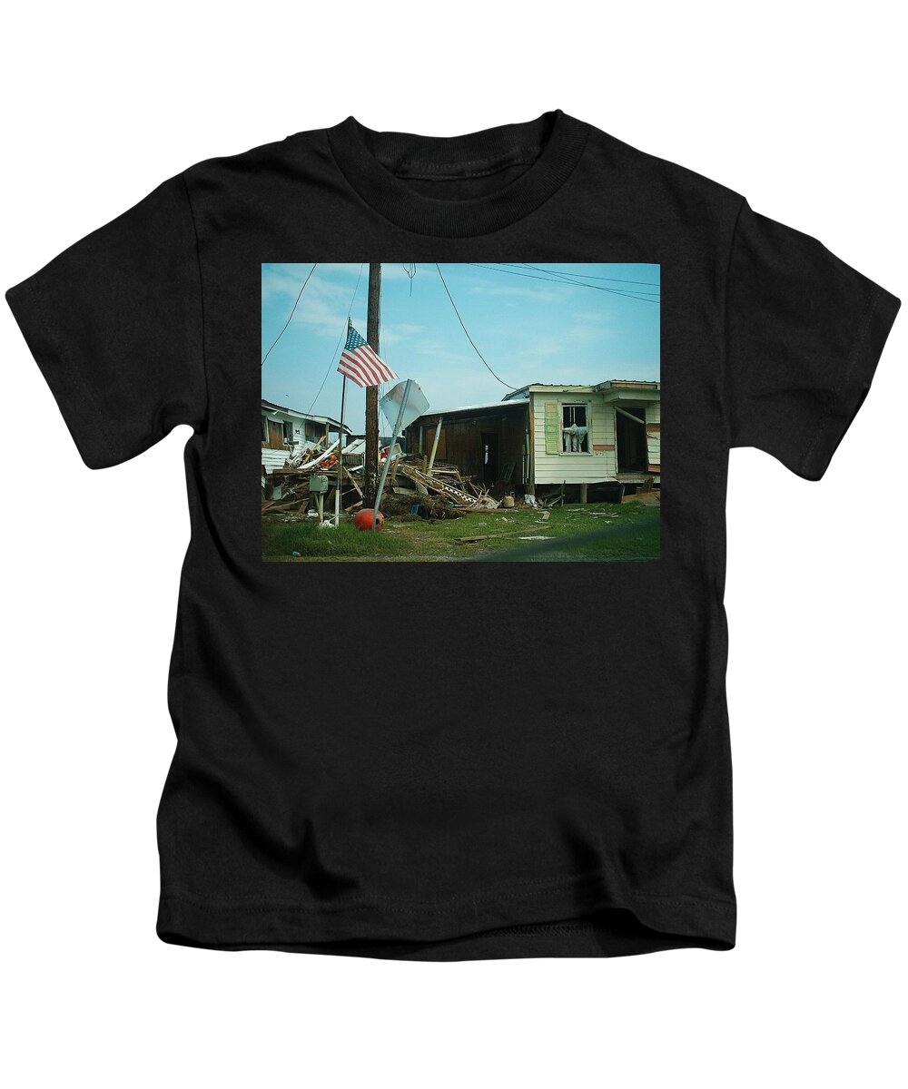  Kids T-Shirt featuring the photograph Hurricane Katrina Series - 7 by Christopher Lotito