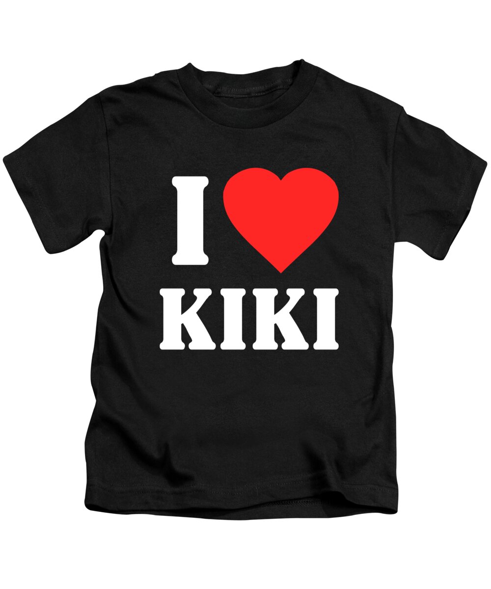 Funny Kids T-Shirt featuring the digital art I Love Kiki by Flippin Sweet Gear