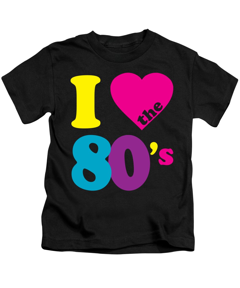 Mens I Love The 80s Rocking Print T Shirt Boys Short Sleeve Top Musical Tee 7842 