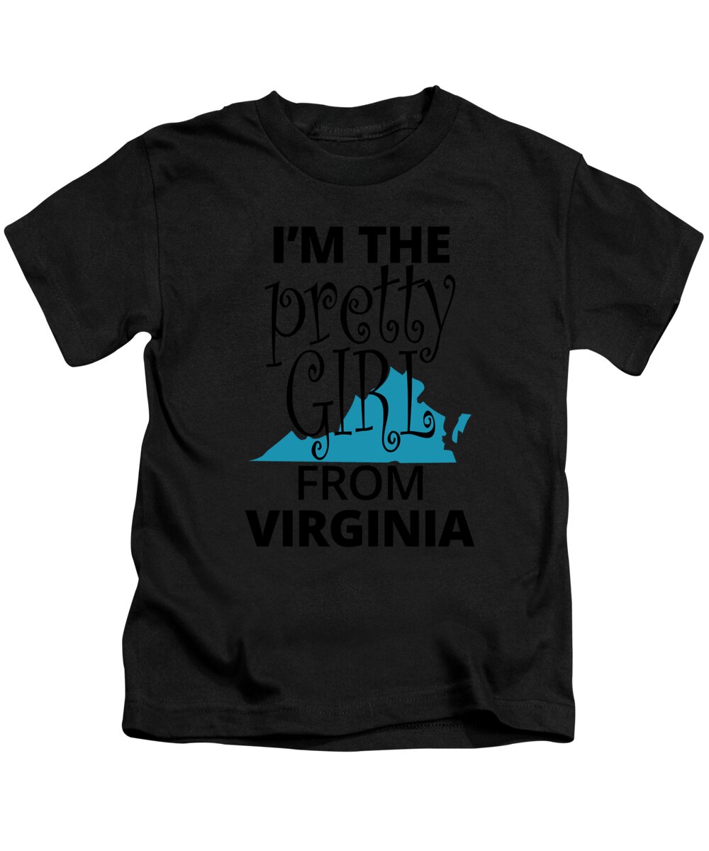 Virginia Kids T-Shirt featuring the digital art Im The Pretty Girl From Virginia by Jacob Zelazny
