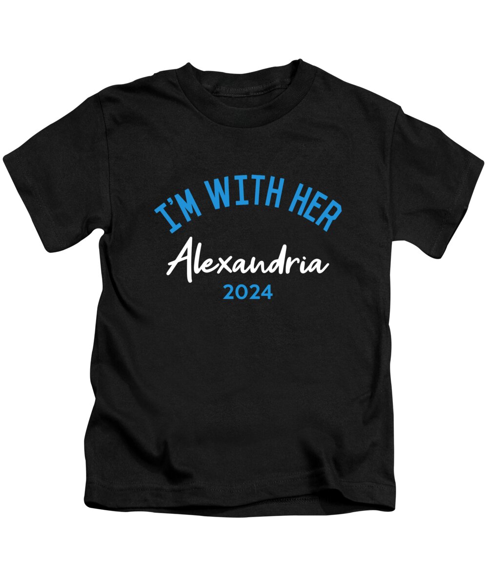 Cool Kids T-Shirt featuring the digital art Im With Her Alexandria Ocasio-Cortez 2024 by Flippin Sweet Gear