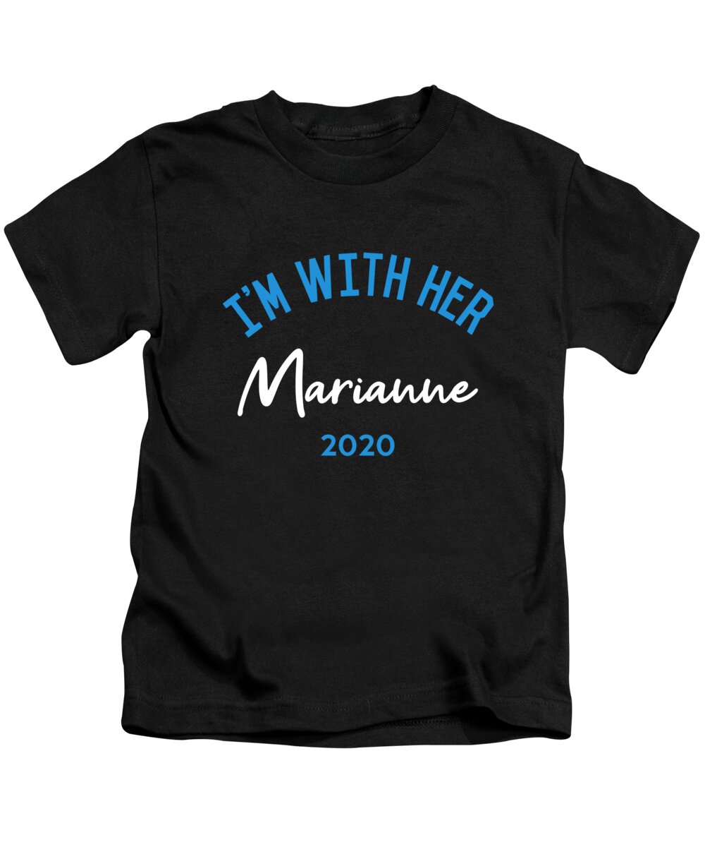 Election Kids T-Shirt featuring the digital art Im With Her Marianne Williamson For President 2020 by Flippin Sweet Gear