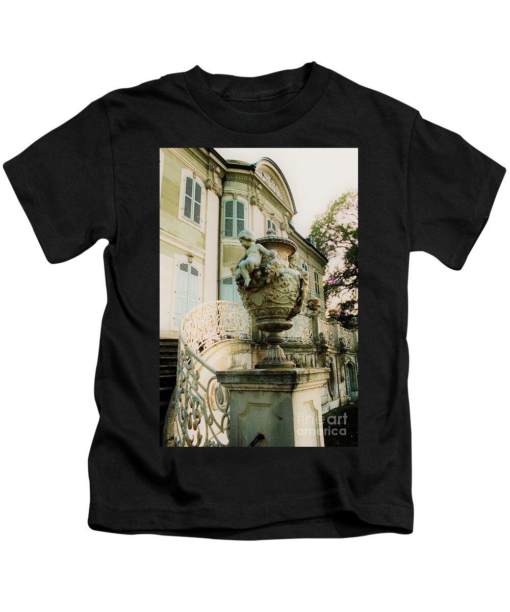 Roseraie Du Parc La Grange Kids T-Shirt featuring the photograph Infinity of silence by Michael McCormack