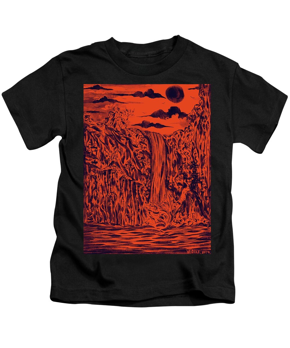 Landscape Kids T-Shirt featuring the digital art Iteration by Angela Weddle