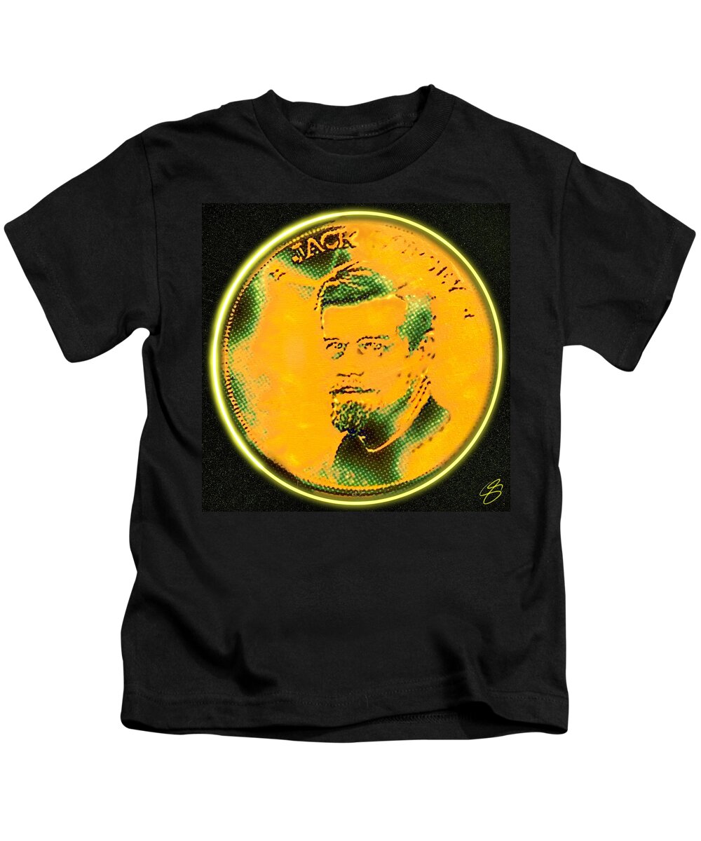 Wunderle Art Kids T-Shirt featuring the mixed media Jack Dorsey by Wunderle