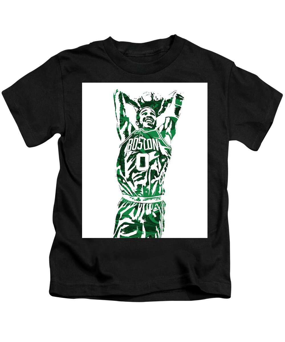 Jayson Tatum Boston Celtics Pixel Art 12 Kids T-Shirt by Joe Hamilton -  Pixels