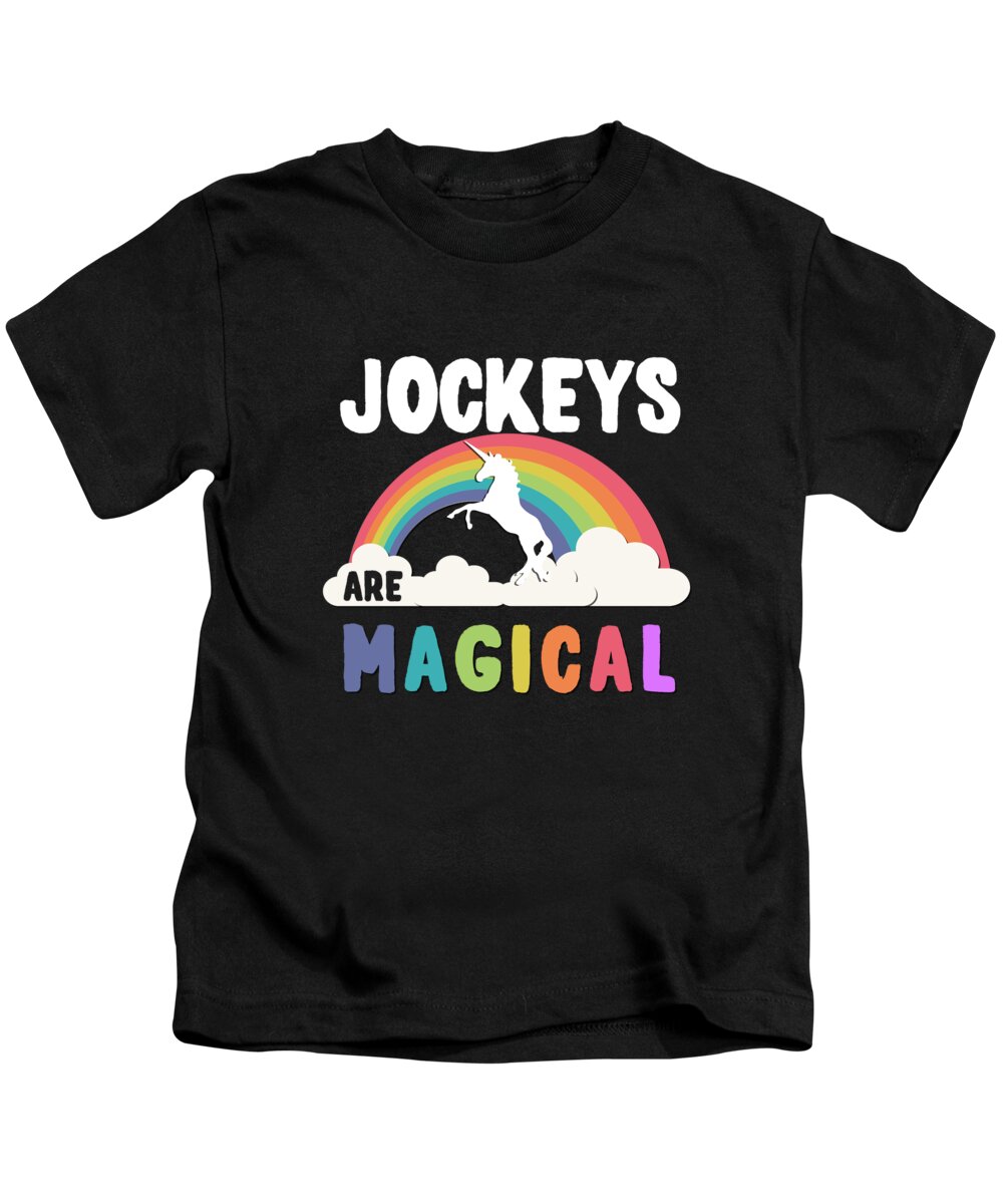 Funny Kids T-Shirt featuring the digital art Jockeys Are Magical by Flippin Sweet Gear
