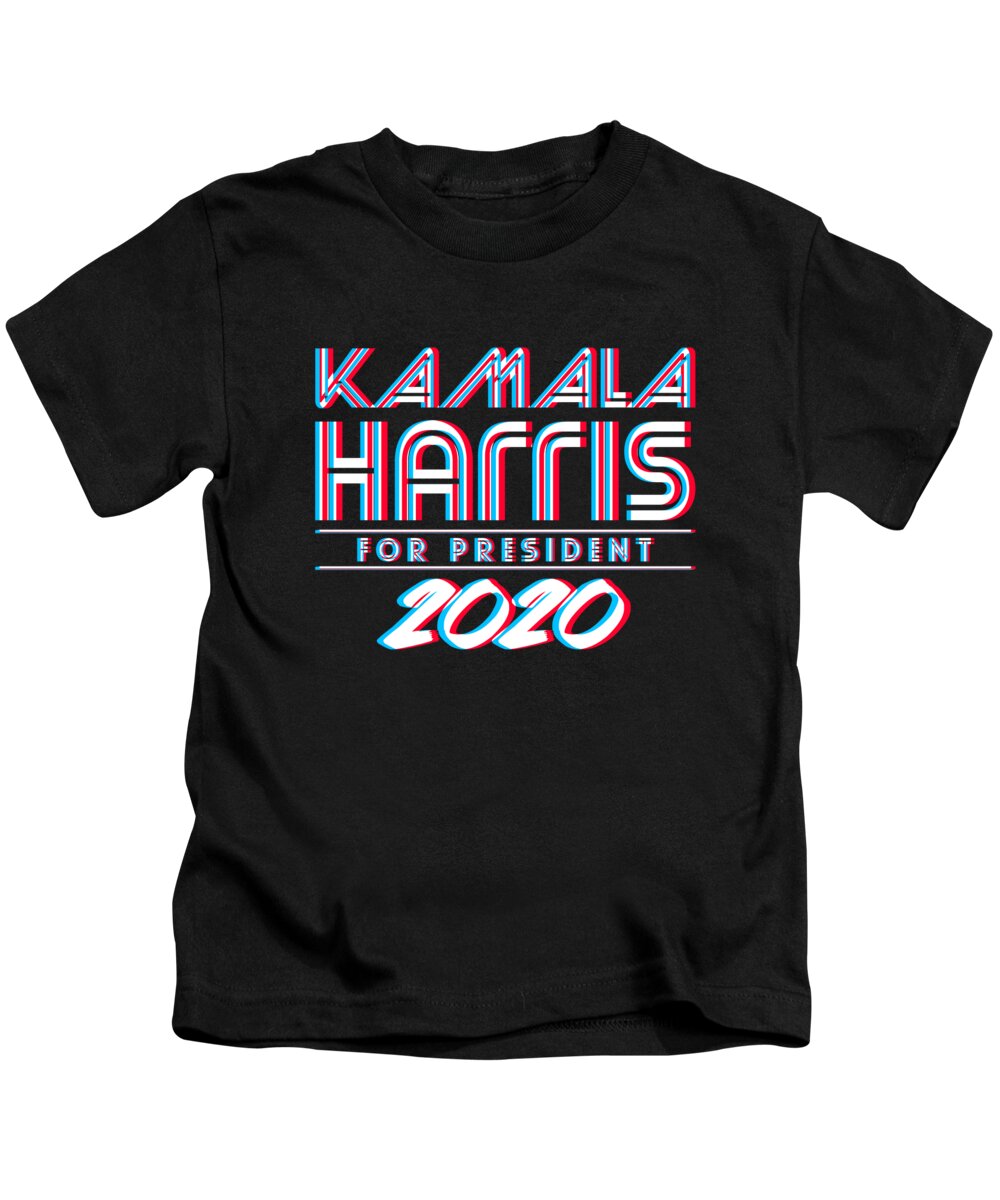 Election Kids T-Shirt featuring the digital art Kamala Harris For President 2020 3D by Flippin Sweet Gear