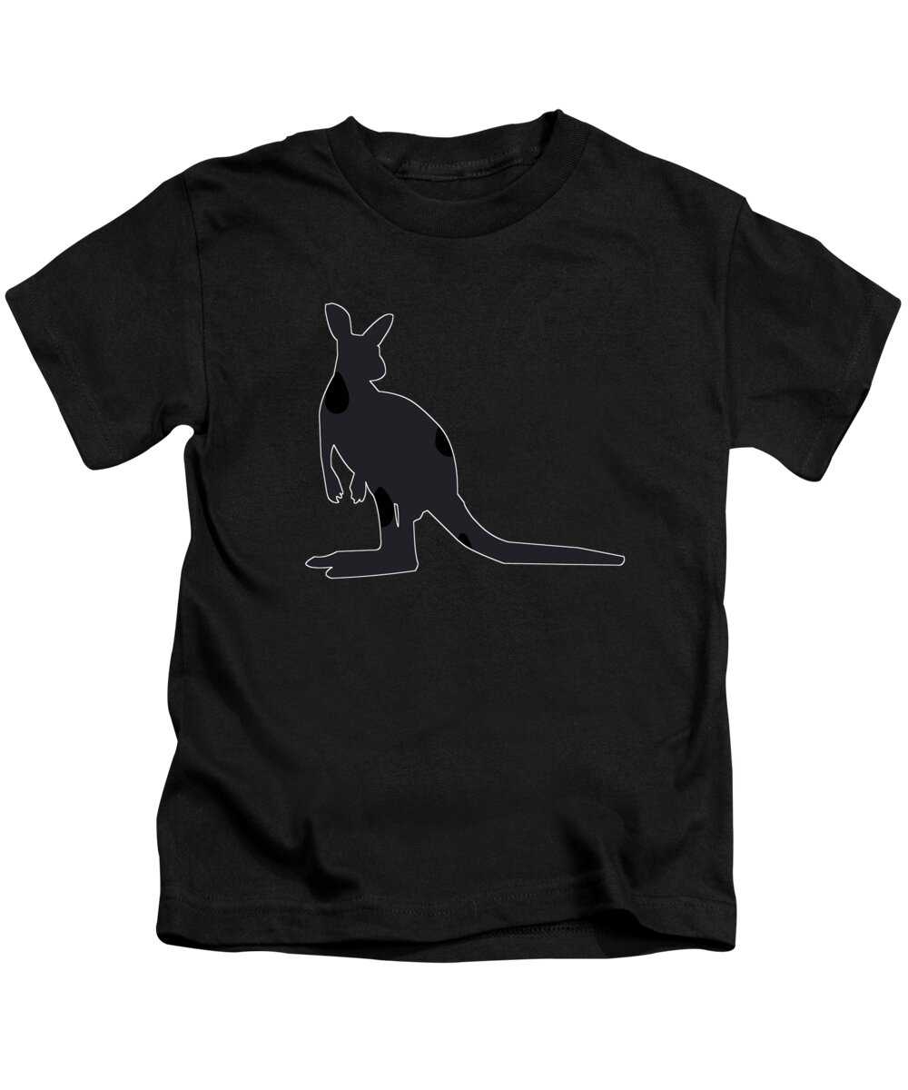 Animal Clothing Kids T-Shirt featuring the digital art Kangaroo Design Wildlife 47 by Lin Watchorn