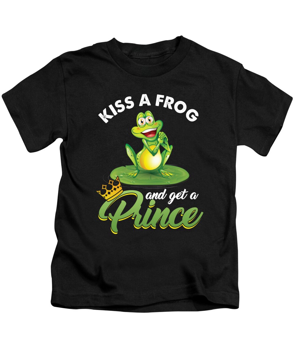 Kiss A Frog And Get A Prince Funny Frog Gift Kids T-Shirt by