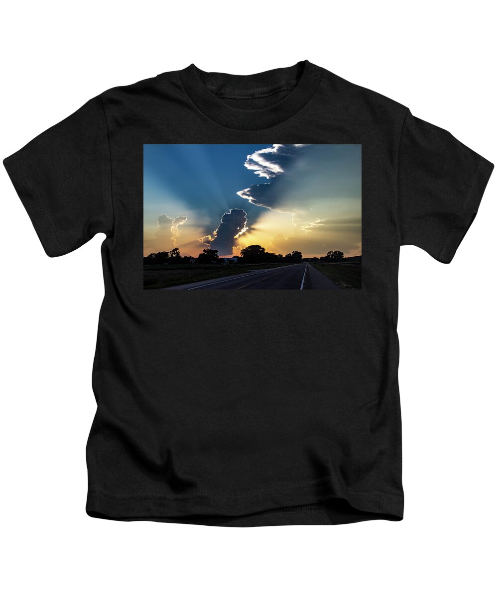 Nebraskasc Kids T-Shirt featuring the photograph Last Storm Chase of the Year 005 by Dale Kaminski