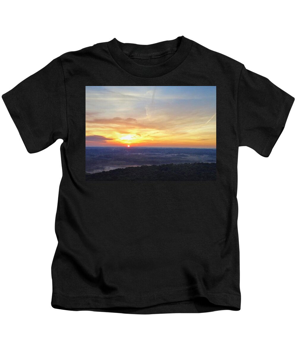  Kids T-Shirt featuring the photograph Liberty Park Sunrise by Brad Nellis