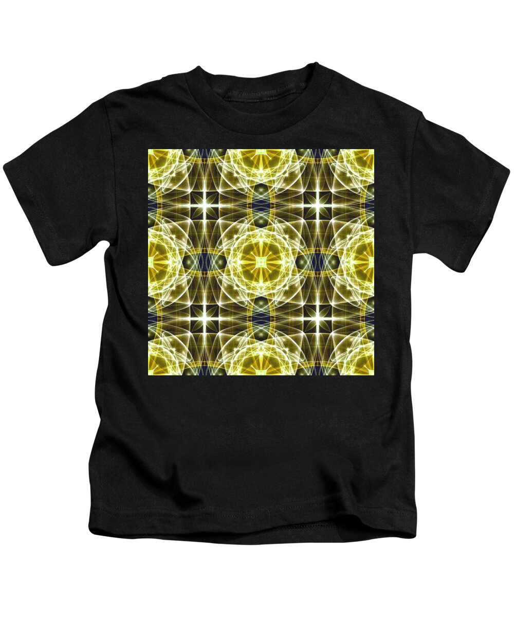 Pattern Kids T-Shirt featuring the mixed media Light pattern space by Vintage Collectables