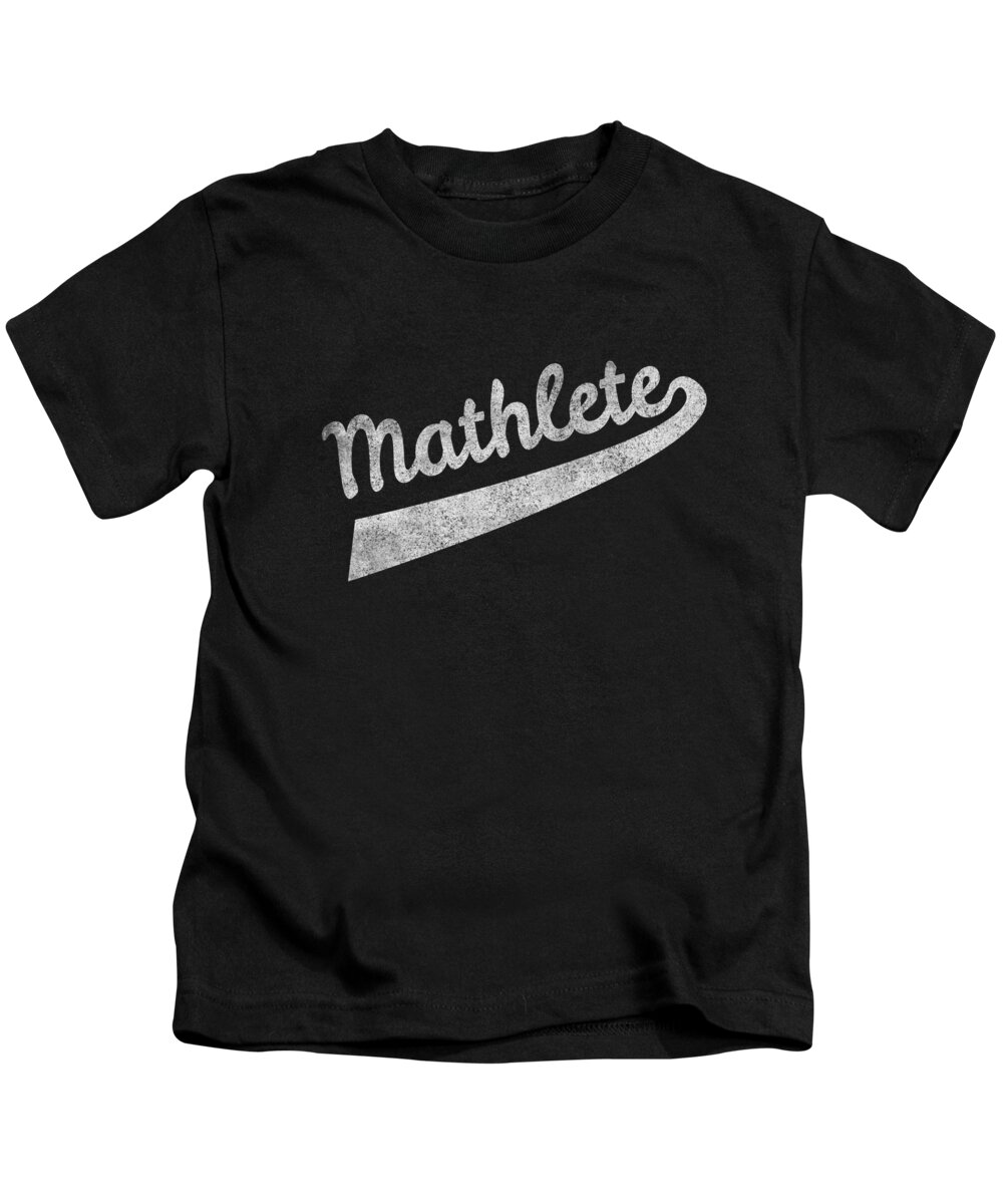 Funny Kids T-Shirt featuring the digital art Mathlete Retro by Flippin Sweet Gear