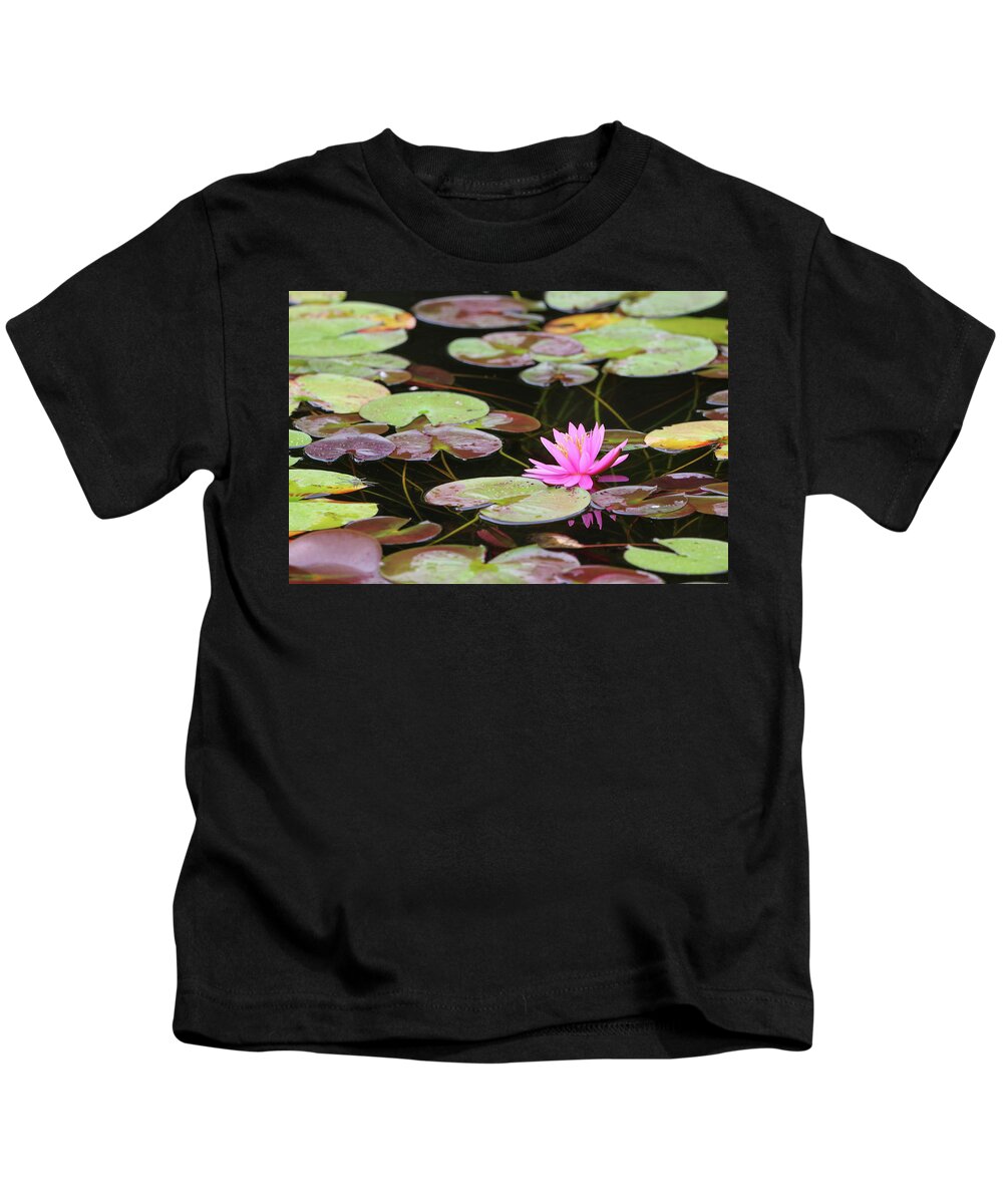 Lily Kids T-Shirt featuring the photograph Me and My Reflection by Mary Anne Delgado