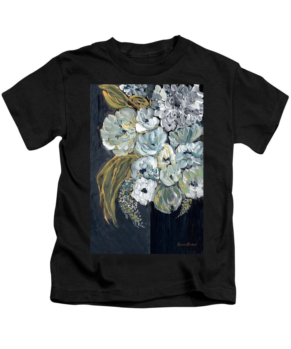 Floral Kids T-Shirt featuring the digital art Moonlight Mystic I by Ramona Murdock