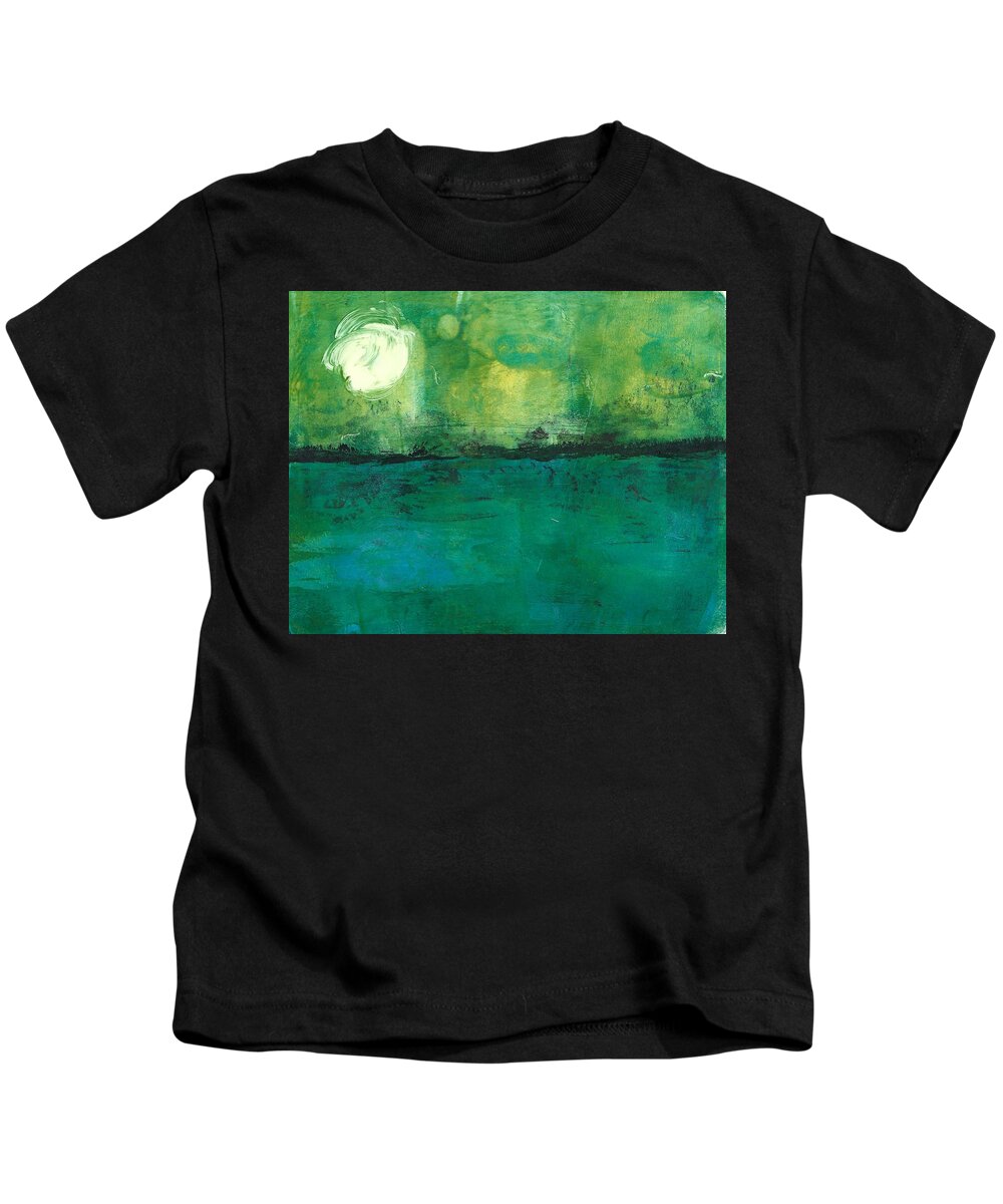Moon Kids T-Shirt featuring the painting Moonlight serenade by Ruth Kamenev