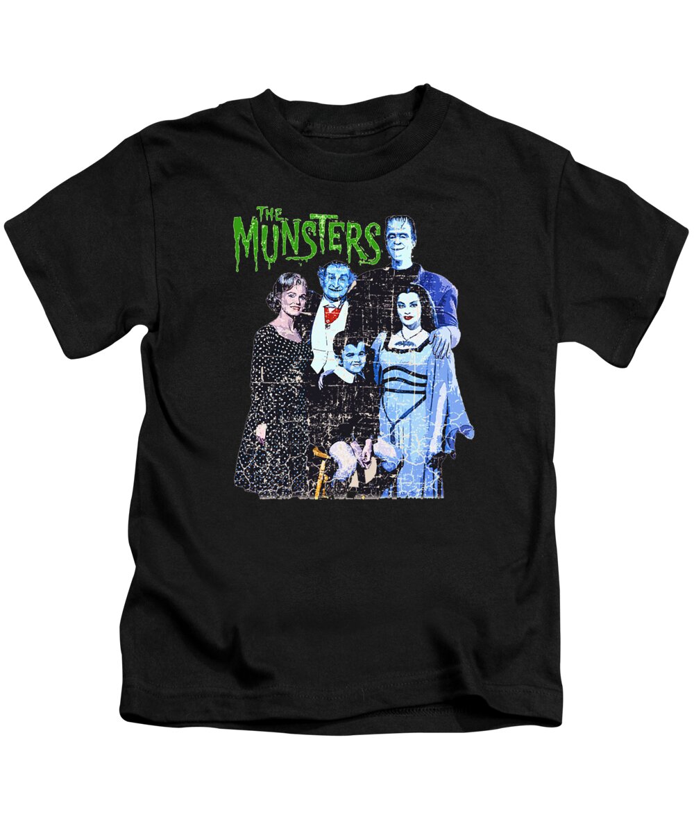 The Munster Kids T-Shirt featuring the drawing Munsters T-Shirt by Ella Iriana Laksmiwati