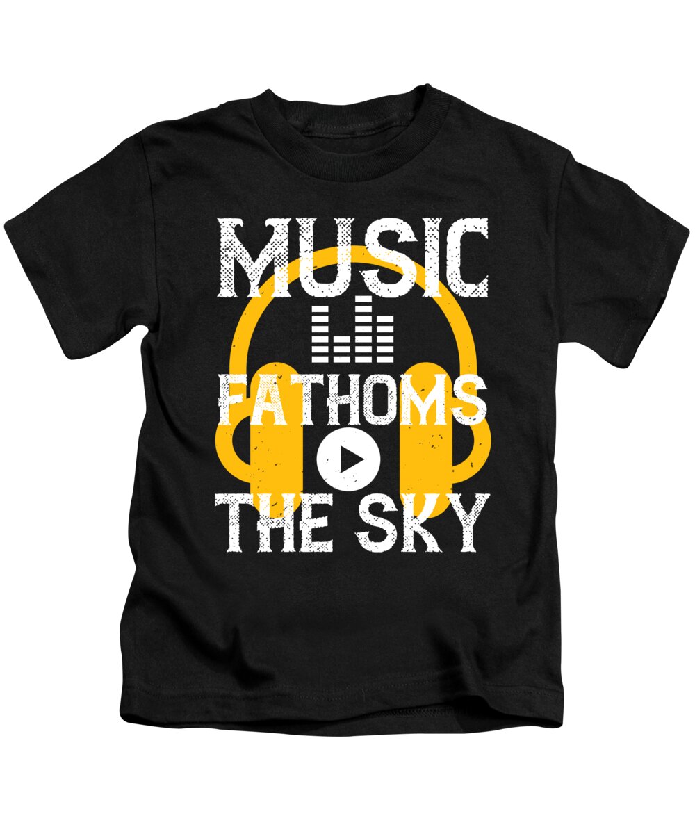 Lover Kids T-Shirt featuring the digital art Music Fathoms The Sky by Jacob Zelazny