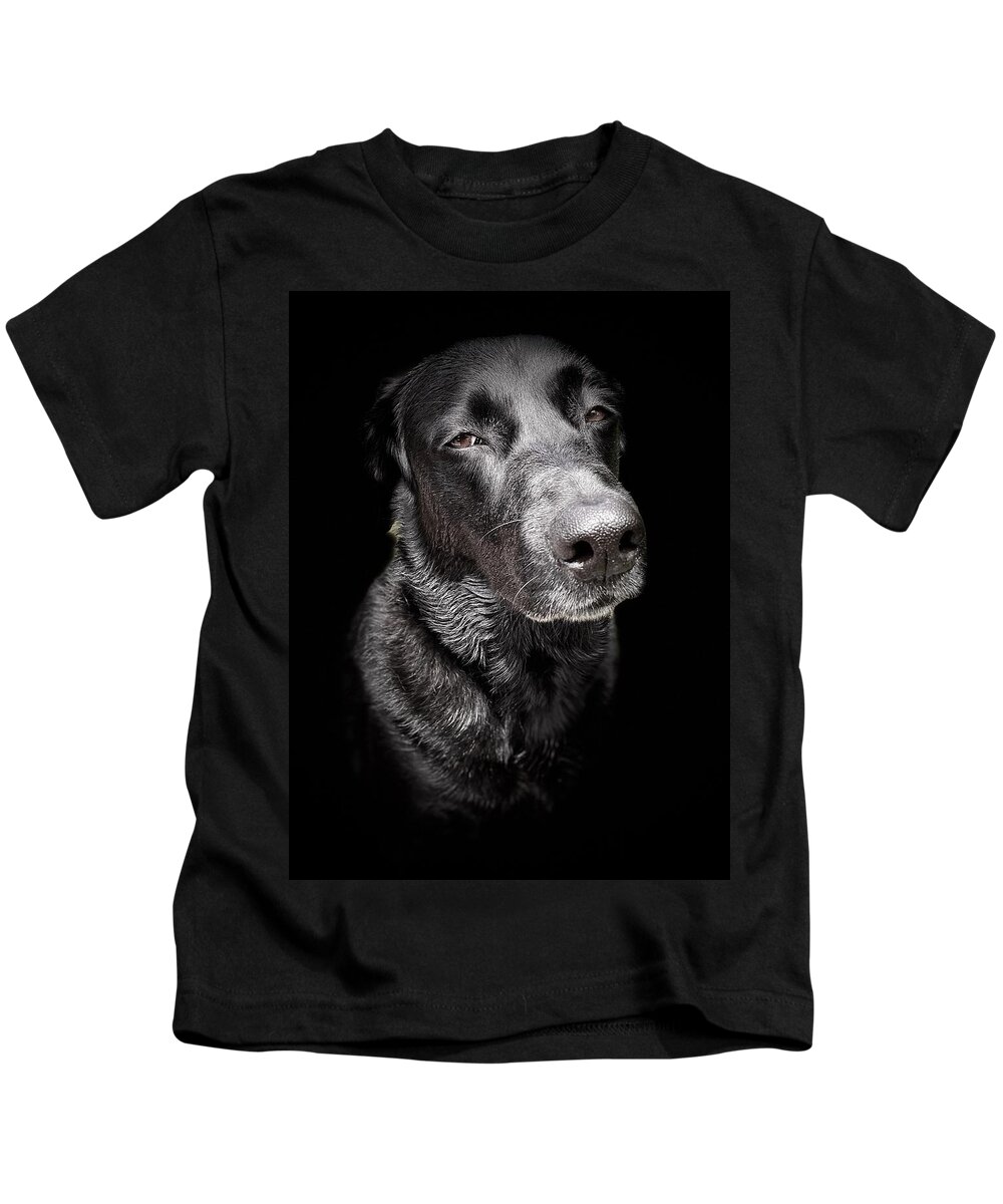 Dog Kids T-Shirt featuring the photograph My Dog Darby by David Letts