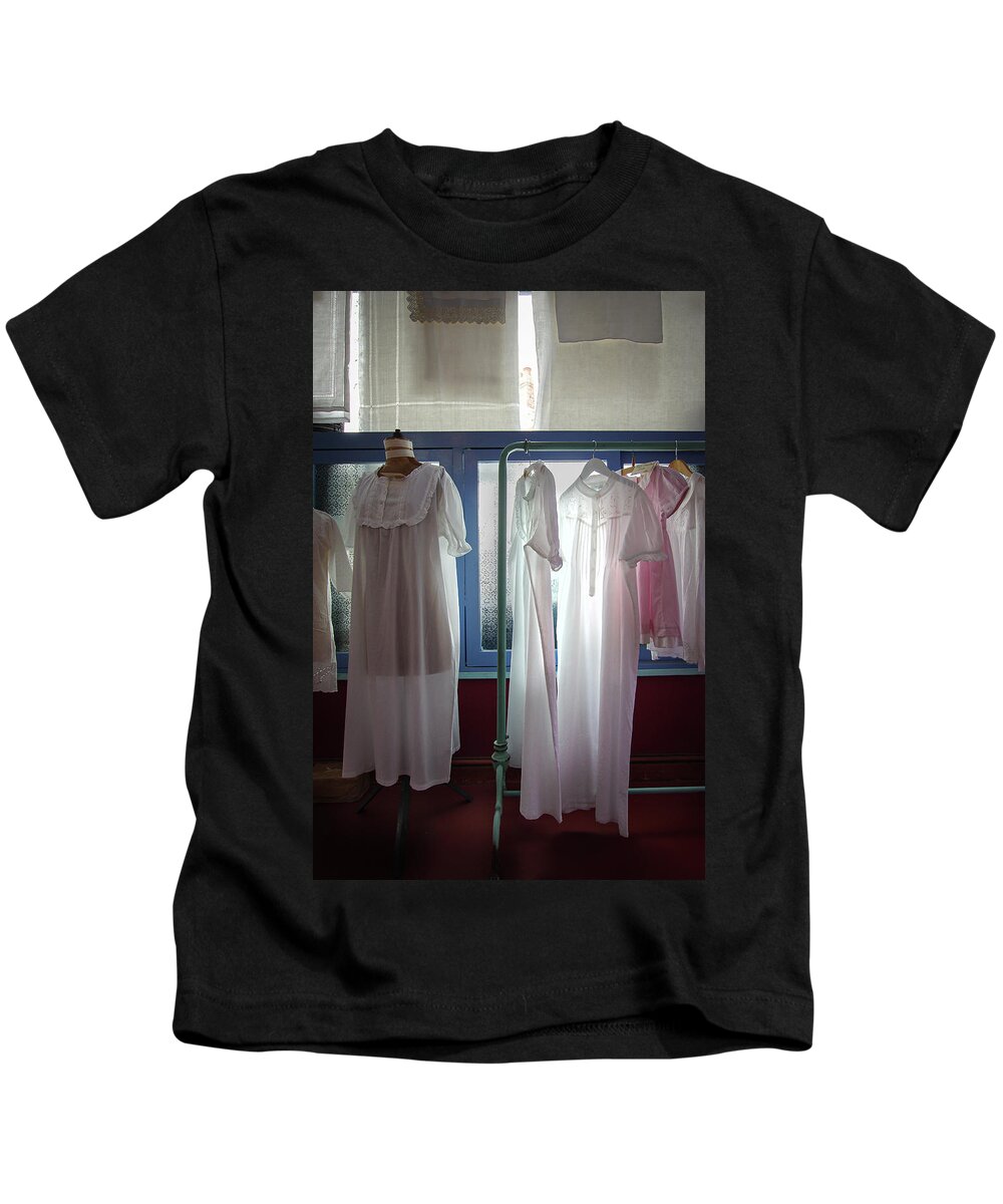 Victorian Kids T-Shirt featuring the photograph Nightdresses by Average Images