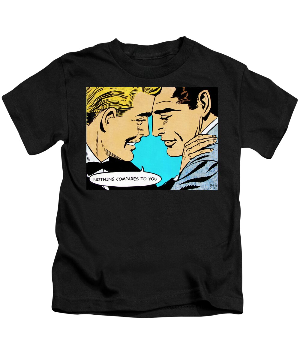 Pop Art Kids T-Shirt featuring the painting Nothing Compares To You by Bobby Zeik