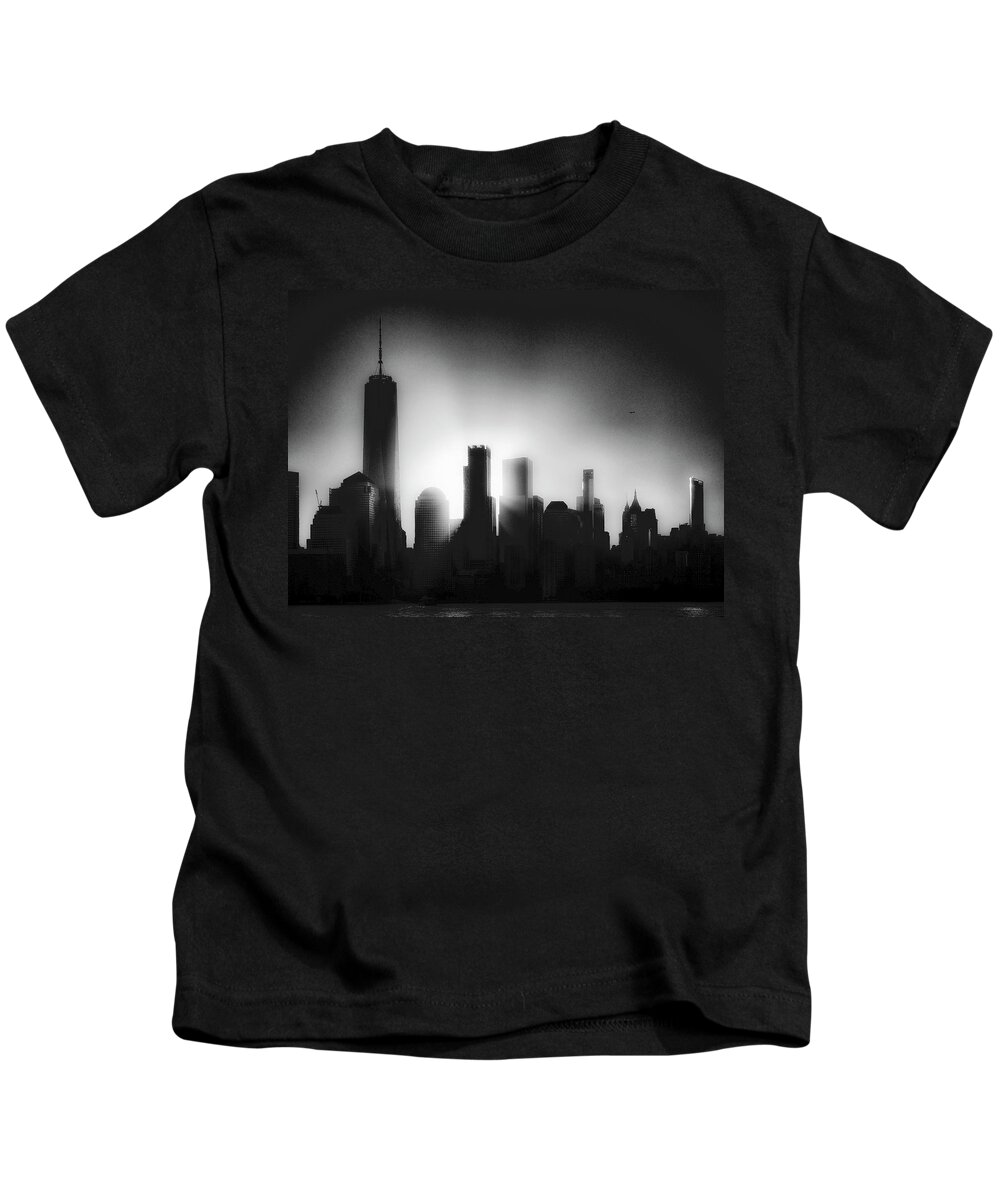 Nyc Kids T-Shirt featuring the photograph NYC Ghostly Silhouette by Alina Oswald