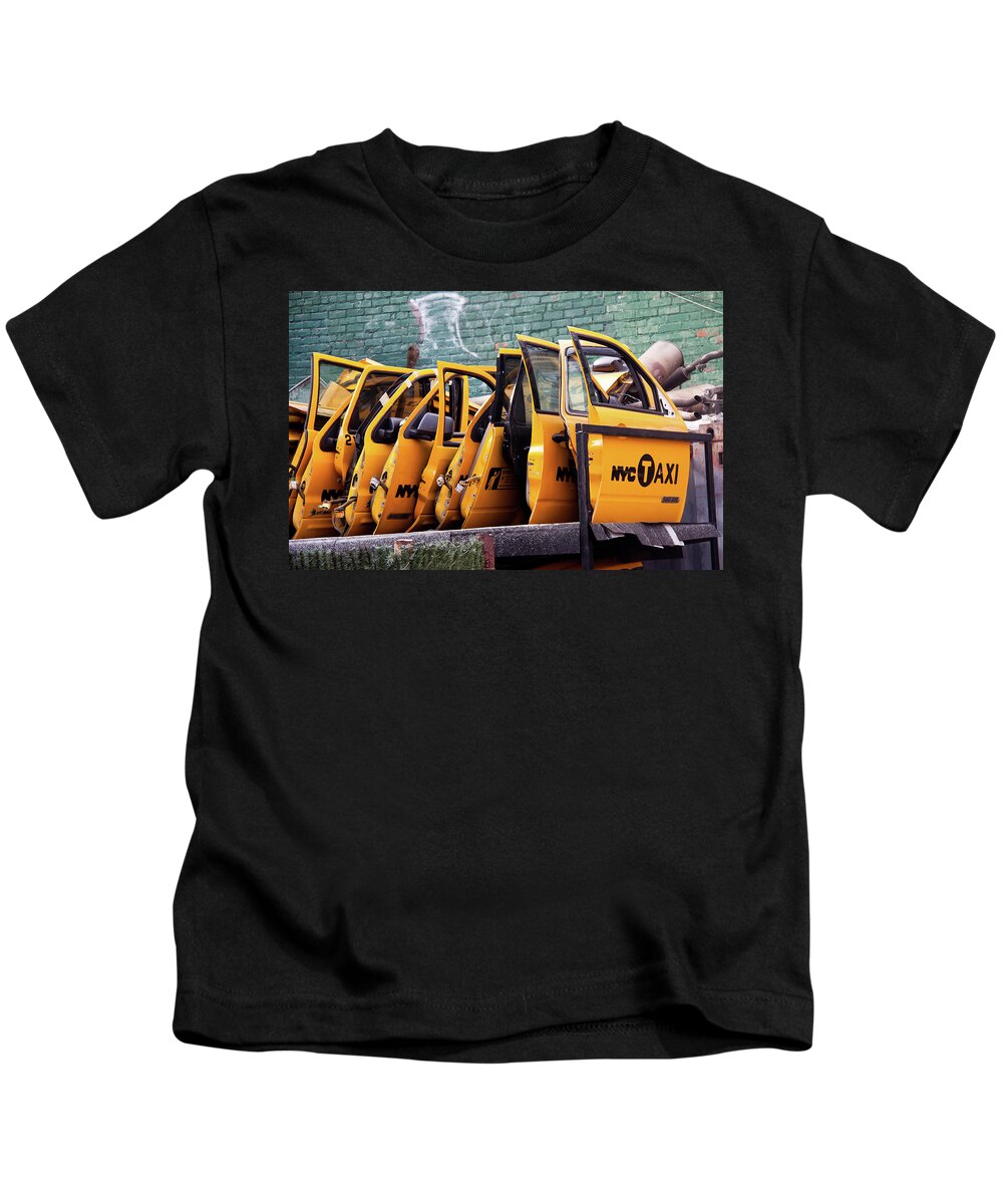 Nyc Kids T-Shirt featuring the photograph NYC Taxi Shop by Chris Goldberg