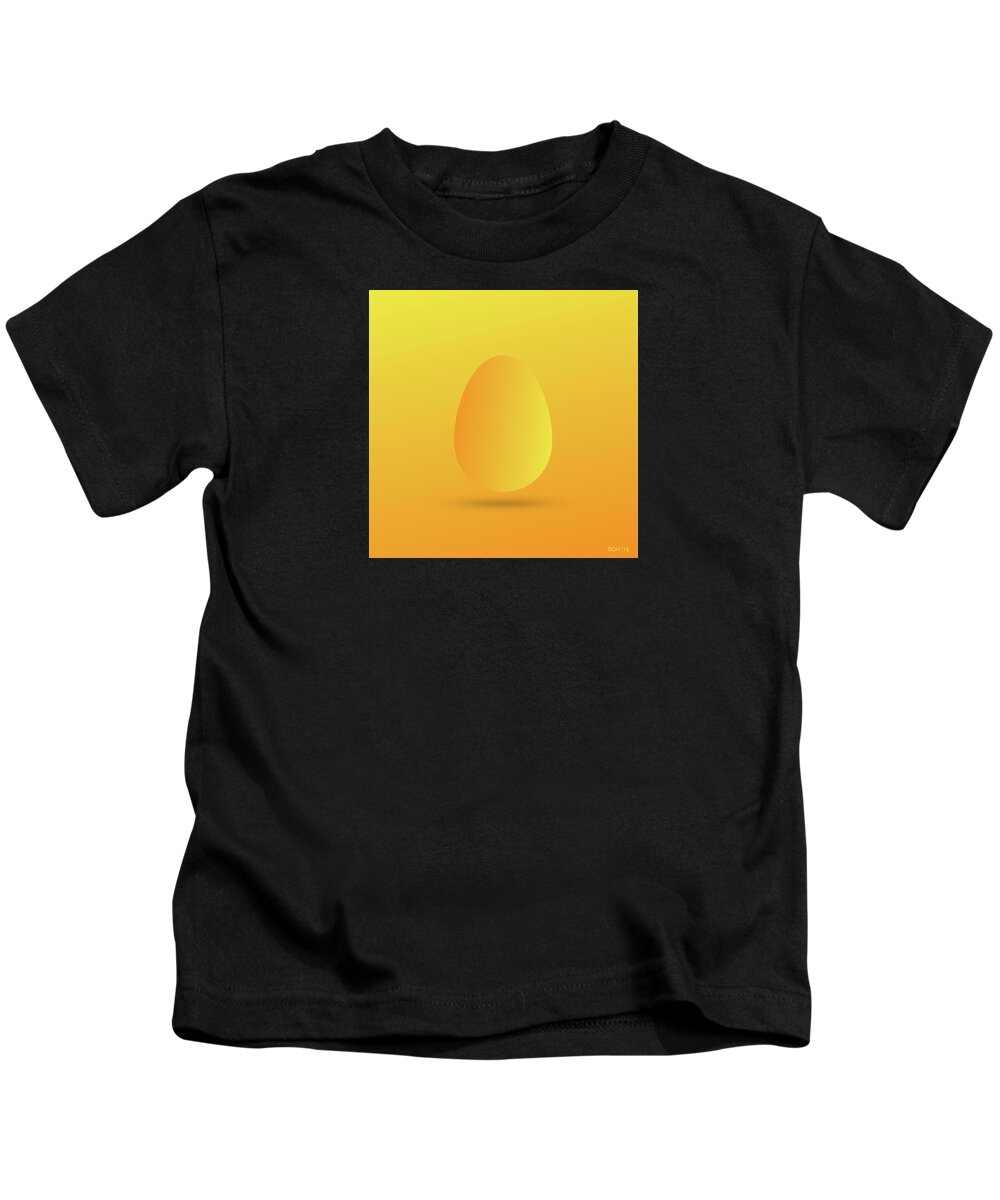 Egg Kids T-Shirt featuring the digital art Oeuf Flottant by Steve Hayhurst