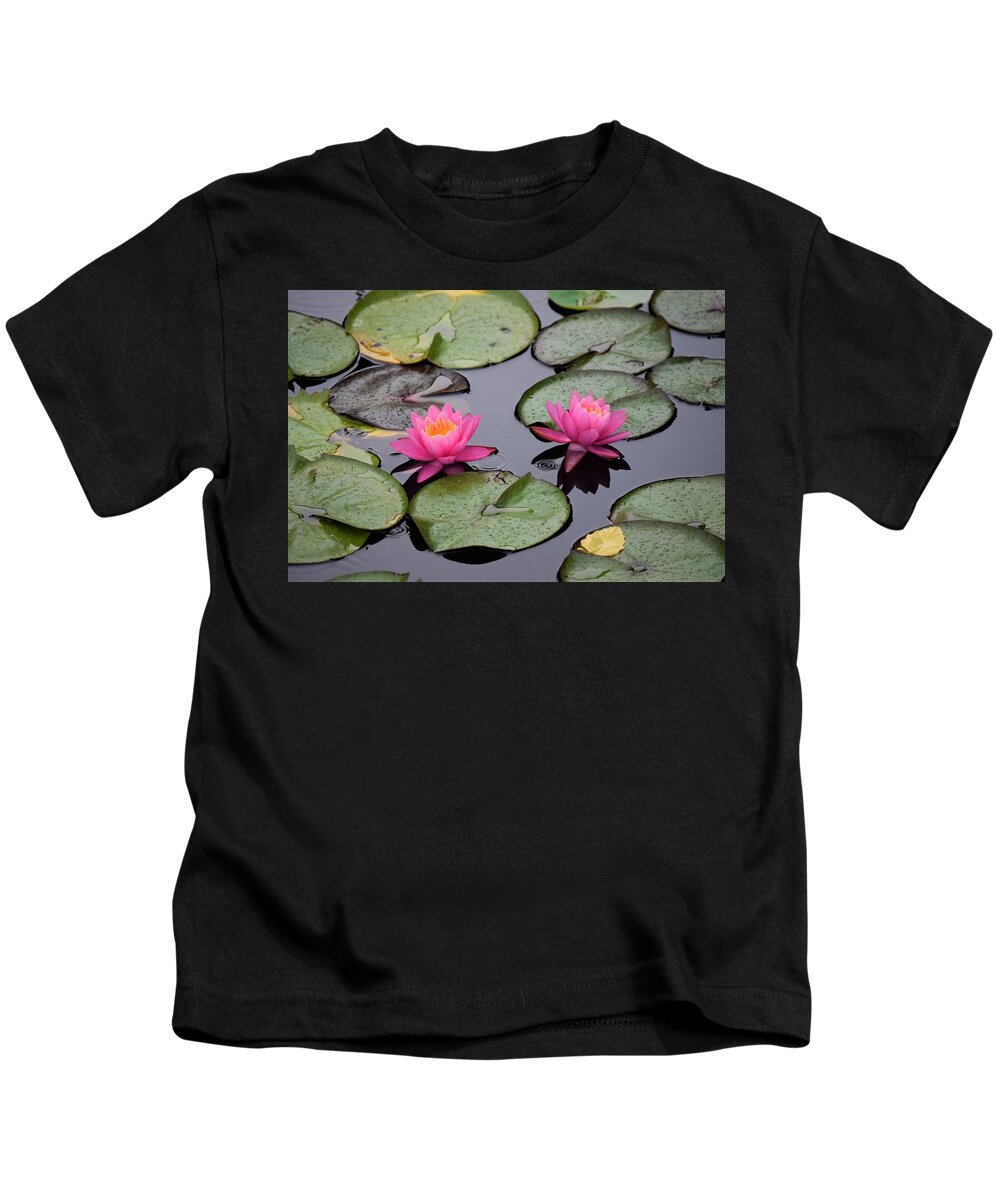 Water Lilies Kids T-Shirt featuring the photograph OH Water Lilies by Terry M Olson